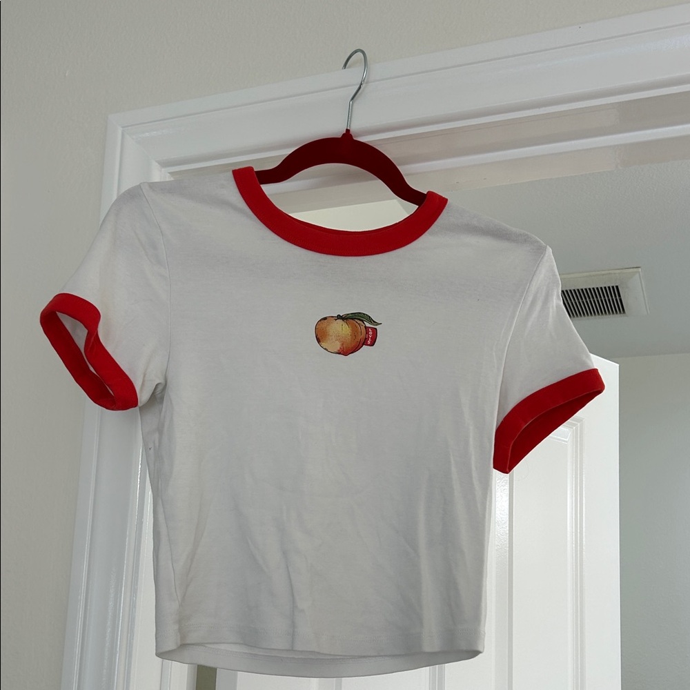 Levi's White and Red Short Sleeve Tee